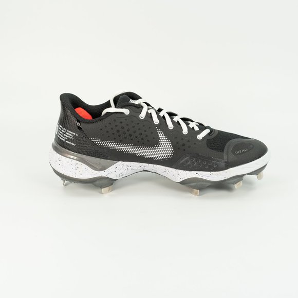 Nike Alpha Huarache Elite 3 Low 'Black White' CK0746-010 Baseball Cleats - Picture 4 of 8